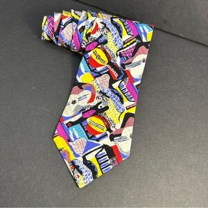 Picasso Necktie Abstract Cuban Guitar Loud Geometric colorful Art
